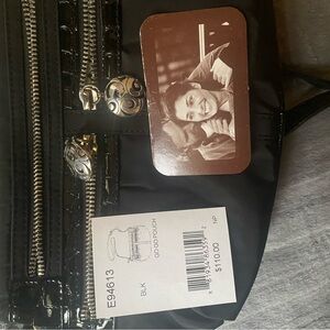Brighton Black Crossbody Bag with Silver Accents